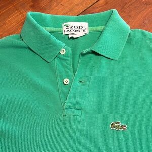 Vintage 1970’s Izod Lacoste Polo Shirt-Made in USA Cotton Pique Preppy